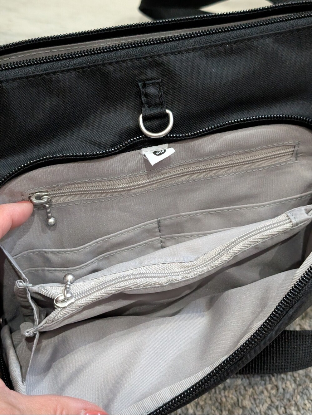 baggallini Black Crossbody Bag with RFID Protection and Slash-Resistant Panels - Picture 7 of 7